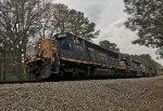 CSX SD40E3 1701 leads a quartet of units